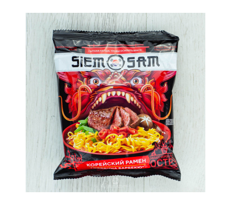Лапша SiemSam Корейский рамен со вкусом говядины барбекю